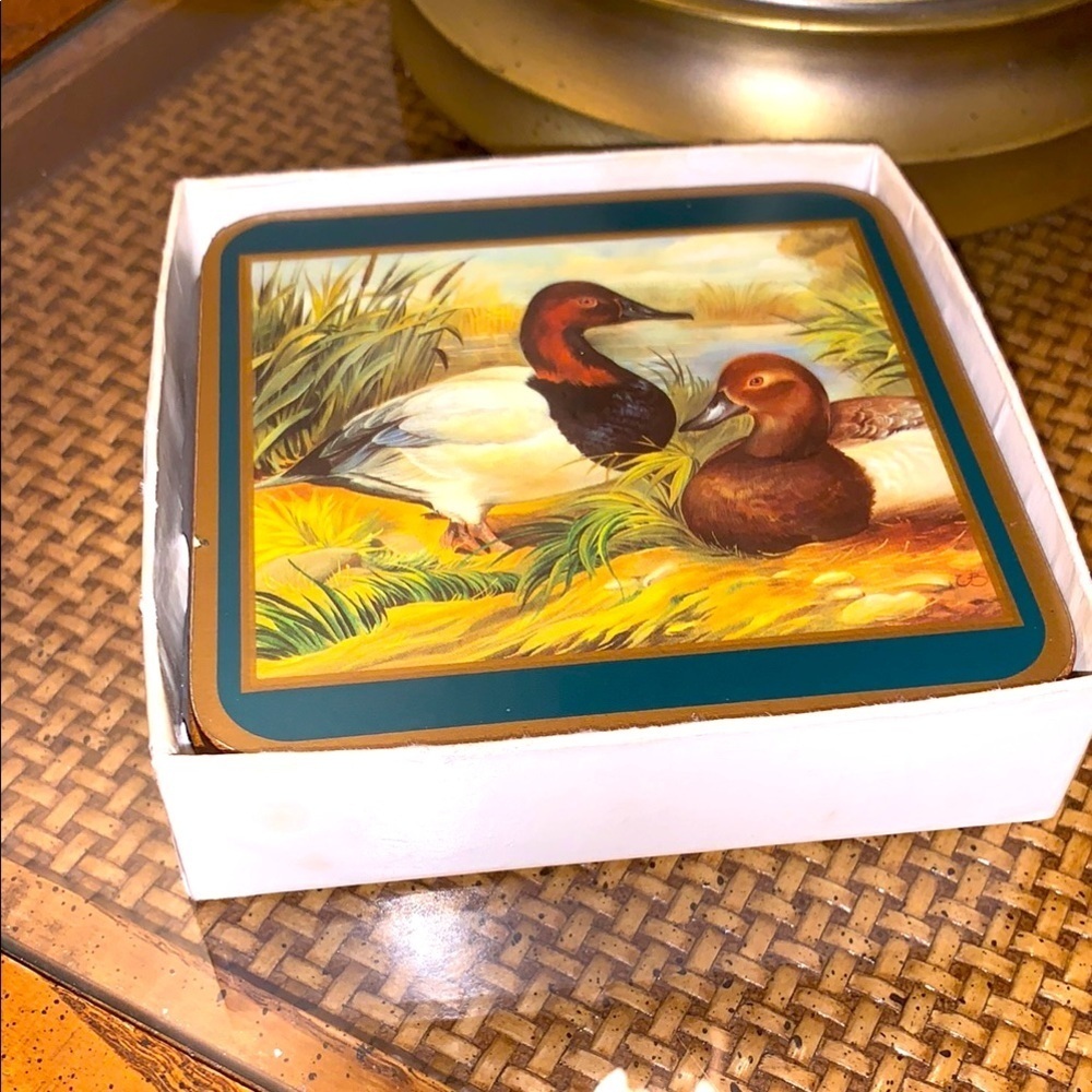 Pimpernel Duck Themed Acrylic Traditional Coasters Vintage Retro Home Decor